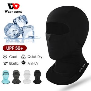 Bonés Ciclismo Máscaras WEST BIKING Verão Motocicleta Balaclava Capacete Capacete Forro Proteção Solar Facial Completa Ciclismo Corrida Respirável Ninja Caps 230609