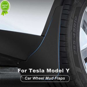 Yeni Araba Tekerlek Çamur Fleps Sıçrama Muhafızları Tesla için Arka Tekerlek Çamur Blok Model Y 2021 2020 Araba Stil Modifikasyonu Aksesuarları