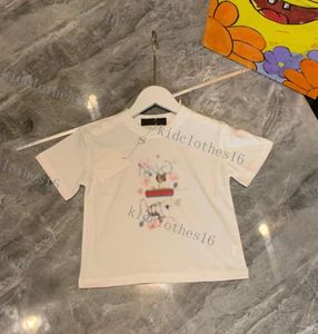 Nuove magliette Baby Designer Kid Magliette Summer Girls Boys Fashion Tees Bambini Kids Casual Top Lettere T-shirt stampate marchio di lusso rosa bianco top tees top brand