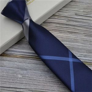 Ny designer 100% slips Silk Tie Black Blue Jacquard Hand Woven Men's Wedding Casual and Business Tie Fashion Hawaiian Tie