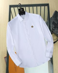 مصمم فاخر للرجال أرجل القمصان أعلى جودة أزياء جديدة لخزلية صيف قميص طباعة غير رسمي قميص رفيع الأكمام الطويل A24