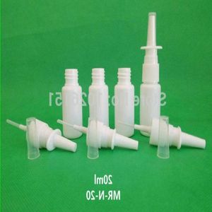 50st 20 ml HDPE Vit plast Nasal Spray Pump Bottle Nasal Nose Mist Spray Bottle With 18/410 Nasal Atomizers XATKF