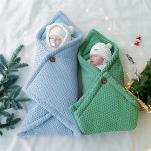 Высококачественные детские спальные мешки конверт конфеты вязаный кокон для новорожденных Bebes Swaddle Prapper Soft257x