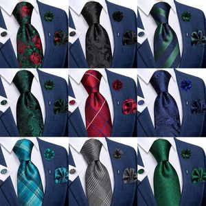 Bågband för män 2023 mode mäns 8 cm slips med brosch pin ficka fyrkantiga manschettknappar bröllopstillbehör Grooman