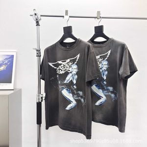 Zkj3 New Style T-shirts para homens e mulheres estilista Saint Michael Co Robot impresso rua
