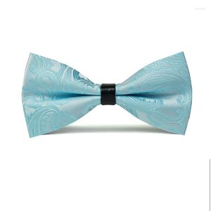 Papillon vintage blu cielo paisley papillon a due strati per uomo moda alta qualità sposo festa nuziale cravatta a farfalla set regalo maschile 22
