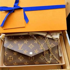 حقائب اليد محفظة 3pcs مجموعة النساء الكلاسيكية المصممة الفاخرة Pochette Felicie حقيبة جلدية حقيبة الكتف القابض