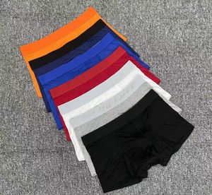 Cueca boxer tamanho L-3XL luxo designer cueca cueca de seda gelo respirável shorts masculino