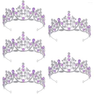 Bandanas 5pcs Bridal Crown Luxury Atrinestone Wedding Wedmant Women Wageant Hair Jewelry Gift невеста подарок