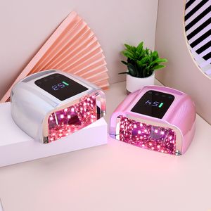 Nageltorkar Professionell salong Använd Gradient Purple Fashion Cordless uppladdningsbar trådlös LED UV Light Nail Lamp Nail Dryer 230609