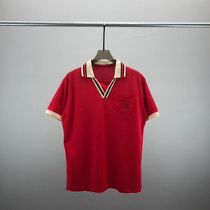 2NEW 패션 런던 영국 폴로 셔츠 셔츠 남성 디자이너 폴로 셔츠 하이 스트리트 자수 인쇄 티셔츠 남성 여름면 캐주얼 티셔츠 Q144
