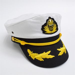 Casual Cotton Naval Cap för män Kvinnor Fashion Captain's Cap Uniform Caps Militära hattar Sailor Army Cap för unisex GH-236334O