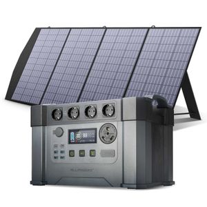 ALLPOWERS Powerstation 1092Wh/1500Wh with 200W Foldable Solar Panel Complete with Adjustable Kickstand Waterproof IP67 Durable