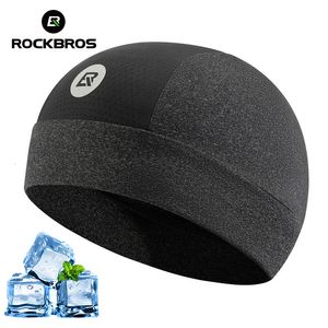 Capitões de ciclismo máscaras rockbros primavera verão homem homem boné simples gelo seda fria esportes respirável chapéu anti-uv motocicleta ciclismo runningwearwear 230609