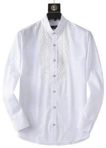 Luxury Designer Herrklänning ärmskjortor Toppkvalitet Fashion New Casablanca Summer Casual Print Shirt Män Slim Long Sleeve Shirt A02