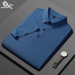 Męska koszula polo Polo Men Summer High Quality Men Mens krótko-rękawowe koszulka polo lodowa jedwabna męska firma Casual Polo Shirt Rozmiar M-5xl 8888 230609