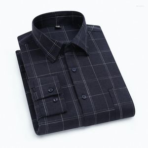 Men's Casual Shirts Plaid Stripe Shirt Men's Long Sleeve Spring And Autumn Gangzai Art Inch Loose Versatile Fashion Coat