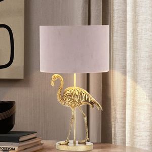 Table Lamps Modern Gold Flamingo For Bedroom Resin Animal Desk Lamp Living Room Decoration Bedside El Night Lights Home Decor
