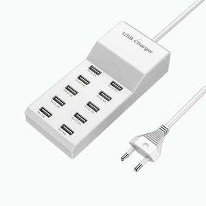 USB multi-port charger 5V2.4A 10 port mobile phone charging pile row plug 50W charging station fast charging