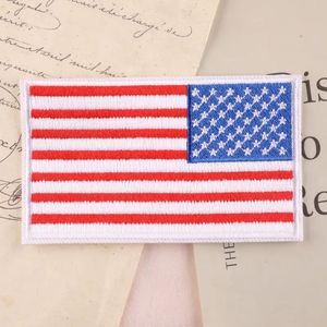 1pc Embroidered Flag Applique Badge Clothes Hats Bags Decor Patch Iron On Patches