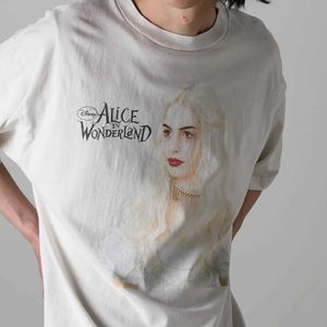 By89 New Style T-shirts para homens e mulheres Designer de Moda Saint Michael Vintage Vintage Alice Wonderland Verão Solto Ajuste Manga Curta