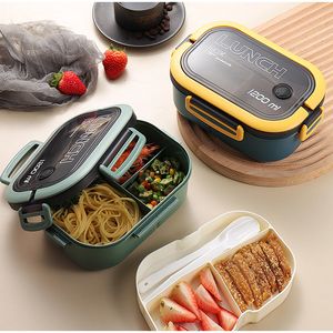 Bento Boxes 2Layers Sealed Kids Lunch Box Fruits Food Containers Student Office Worker Microwavable With Fork Spoon Keeping 230609