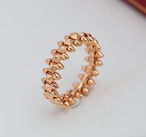 Brand Ring CLASH Extravagant Gold Sier Titanium Steel Bullet for Women Men Diamond Rings Gold Jewelry Designers Party Gift Size 6 7 8 9