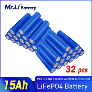 32pcs Mr.li 33140 3.2V 15AH Lifepo4 Lityum Piller 12V 24V Elektrikli Araç Bisiklet EV Üç Bisiklet Scooter için Hücreler