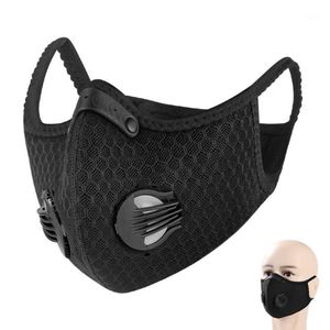Half Face Mask Cycling With Filter Breathing Valve Activated Carbon PM 2 5 Anti-Pollution Men Women Bicycle Sport Bike Dust Mask1310v
