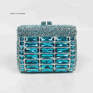 Totes Blue Gold Silver Champagne Glass Diamond Woman Bag Dinner Party Crystal Clutch Purse Bankett Wedding Bridal Gala Evening Handbag