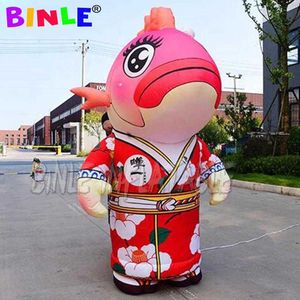 Salmon Restaurant decoration mascot inflatable fish beautiful animal cartoon balloon for advertising used