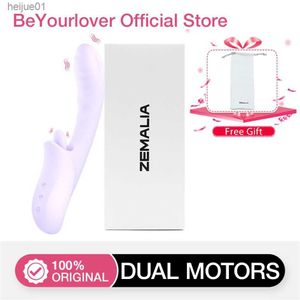 Zemalia Rabbit Clittoral Vibrator Sex Zabawa z lizaniem języka Dildo żeńskie palec g-punkt dla dorosłych zabawki podwójny stymulator masager kobiety L230518