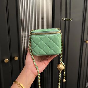 Cross Body Women Crossbody Torby na ramiona torebki projektant luksusowe mini przenośne pudełko kosmetyka szminka owcza skóra czarne damry moda małe torebki złota kula