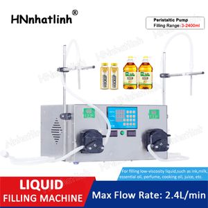 3-2500ml Semi-automatic Peristaltic Pump Liquid Bottle Filling Machine Perfume Water Drink Edible oil Bottle Mineral Water Making Machines With Double Heads