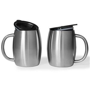 Water Bottles Stainless Steel Mug Coffee Beer Cup Double Wall Traveling Outdoor Cam Sports Mugs For Home Bar 400Ml Drop Delivery Gar Dh890