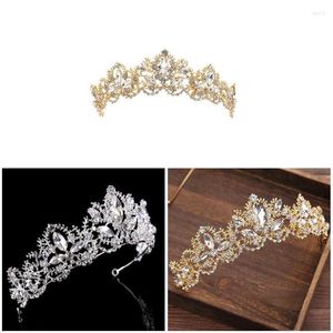 Pinzas para el cabello nupcial retro corona diadema mujeres accesorios de boda de lujo dama exquisita hermosa elegante