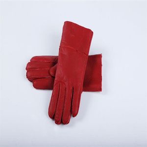 Classic quality bright leather ladies leather gloves Women's wool gloves 100% guaranteed quality 212j