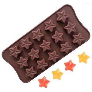 Stampi da forno Stampi per caramelle al cioccolato Stampo a forma di stella di Natale 15 cavità Forniture per biscotti al budino per cupcake fai-da-te