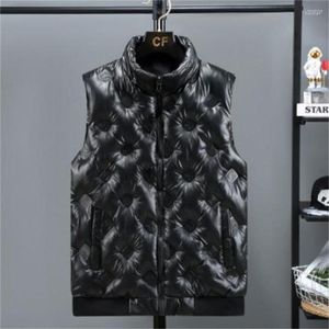 Coletes masculinos Jaquetas de primavera masculinas de algodão Waitcoat 5xl outono brilhante Gilet 2023 colete de inverno masculino casual engrossar à prova d'água quente sem mangas