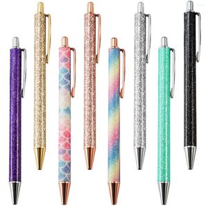 50 шт./Set Glitter Sequin Metal Pen Gold Powder Pusm