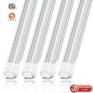 R17d 8ft V Освещение охладителя 8 футов T8 Tube Light Light Lumens Led Fluorescent Lamp Ac85-265V F96T12/HO, T8/T10/T12 Замена 6000K COOL Белый дневной свет Прямой проволоки с прямым светом