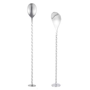 Bar Tools 100pcs Stainless Steel Water Drop Spoon Fine Thread Cocktail Mixing Tear 230612