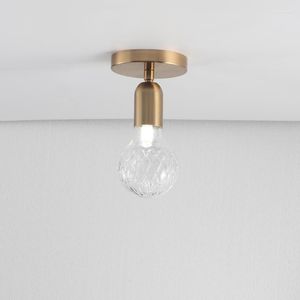 Taklampor modern hängande lampa ljus leder dinning säng rum sovrum foajé rund glas boll svart guld nordisk enkel hänge