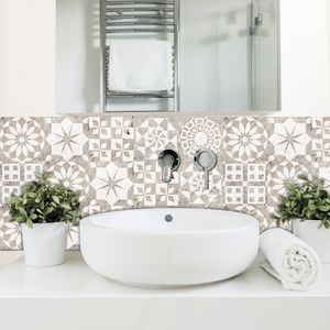 10 pçs/conjunto Simulação fosca Azulejo Adesivo de chão Decoração de casa Autoadesivo Adesivo de parede à prova d'água Cozinha Banheiro Sala de estar