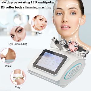 Profissional 360 RF Roller Light Therapy Dissolvedor de gordura reafirmante da pele Multipolar radiofrequência LED Máquina de emagrecimento corporal para perda de peso