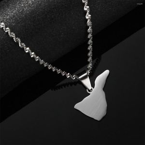 Pendant Necklaces Stainless Steel Spain Islands Tenerife Map For Women Girl Jewelry