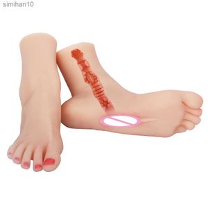 Real Pussy Sex Toys For Men Fetish Fake Foot Male Masturbator Cup Vagina Lifelike Woman Feet Man Masturbation Doll Adult Goods L230518