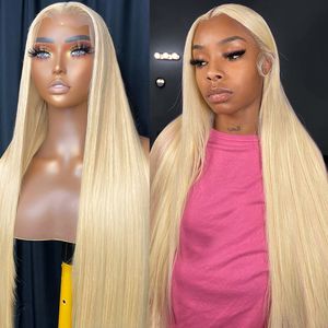 40 inch 13x6 613 Hd Honey Blonde Lace Frontal Wig Brazilian Color Straight Transparent 13x4 Lace Front Human Hair Wigs For Women