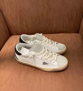 Goodely Star Super Sapather Designer Mulheres Brand Men Release Itália tênis de lantejoulas Classic White Do Dirty Shoe Casual Shoe Up 45