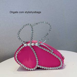 Totes XIYUAN Rhinestone Butterfly Evening Clutch Bag Women Boutique Crystal Handbags Wedding Stones Evening Purses Chain Crossbody Bag